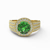 varitsa-jewellers - 1.87ct Emerald Gold Halo Engagement Ring - 06GG61E